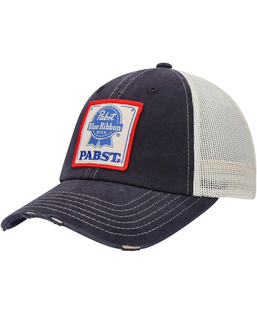 Men's American Needle Navy, Cream Pabst Blue Ribbon Orville Snapback Hat