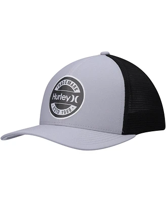 Men's Hurley Gray Charter Trucker Snapback Hat