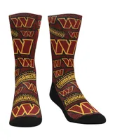 Youth Boys and Girls Rock 'Em Socks Washington Commanders Logo Sketch Crew Socks