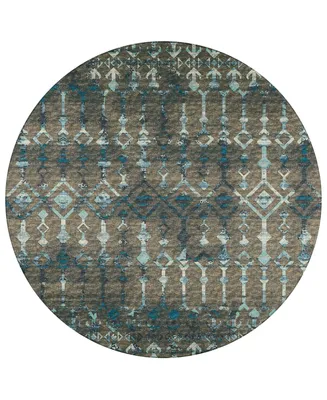 Addison Bravado Outdoor Washable ABV38 8' x Round Area Rug