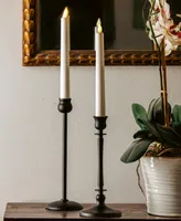 Seasonal Sutton Fluted Motion Flameless Taper Candle 1 x 9.75, Set of 2
