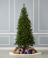 Seasonal Valley Pine 9' Pre-Lit Pe, Pvc Tree with Metal Stand, 1467 Tips, 550 Led Lights