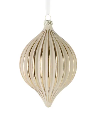Seasonal Gesso Onion Glass Ornament Millimeter