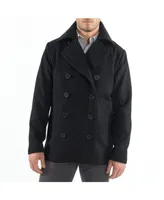 Alpine Swiss Men's Mason Wool Blend Pea Coat Jacket Double Breasted Dress