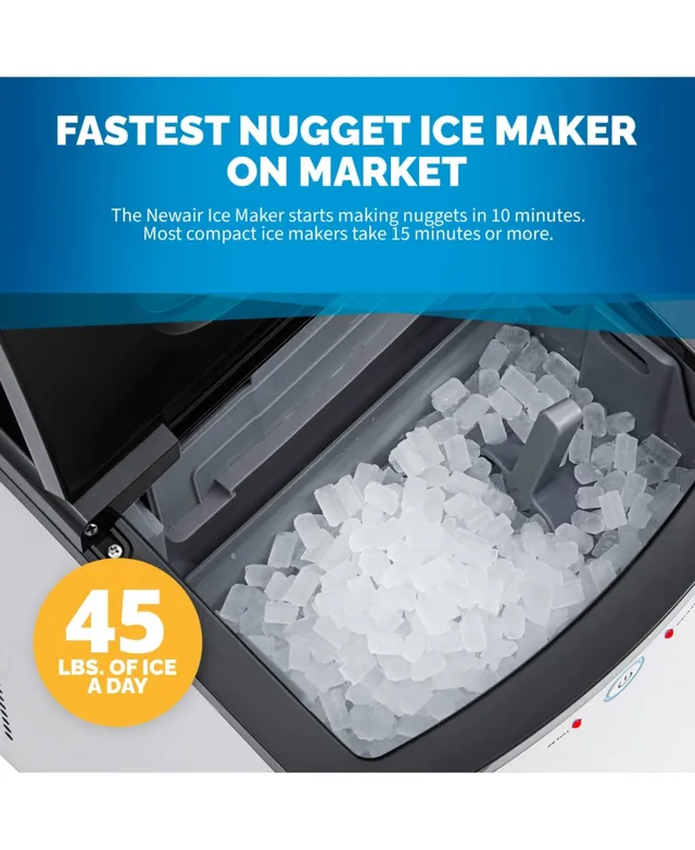 Newair 45lb. Nugget Countertop Ice Maker with Self-Cleaning Function,  Refillable Water Tank, and Bpa