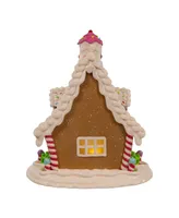 Kurt Adler 11.5" Battery Operated Lit Candyland Gingerbread House Table Piece