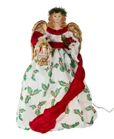 Kurt Adler 16" 10-Light Holiday Formal Angel Tree Topper