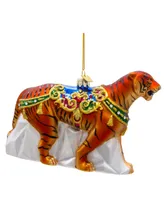 Kurt Adler 6.5" Bellissimo Glass Tiger Ornament