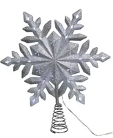 Kurt Adler 13" 25-Light Led Glittered Snowflake Tree Topper