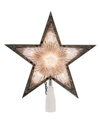 Kurt Adler 10-Light Laser Clear Star Treetop