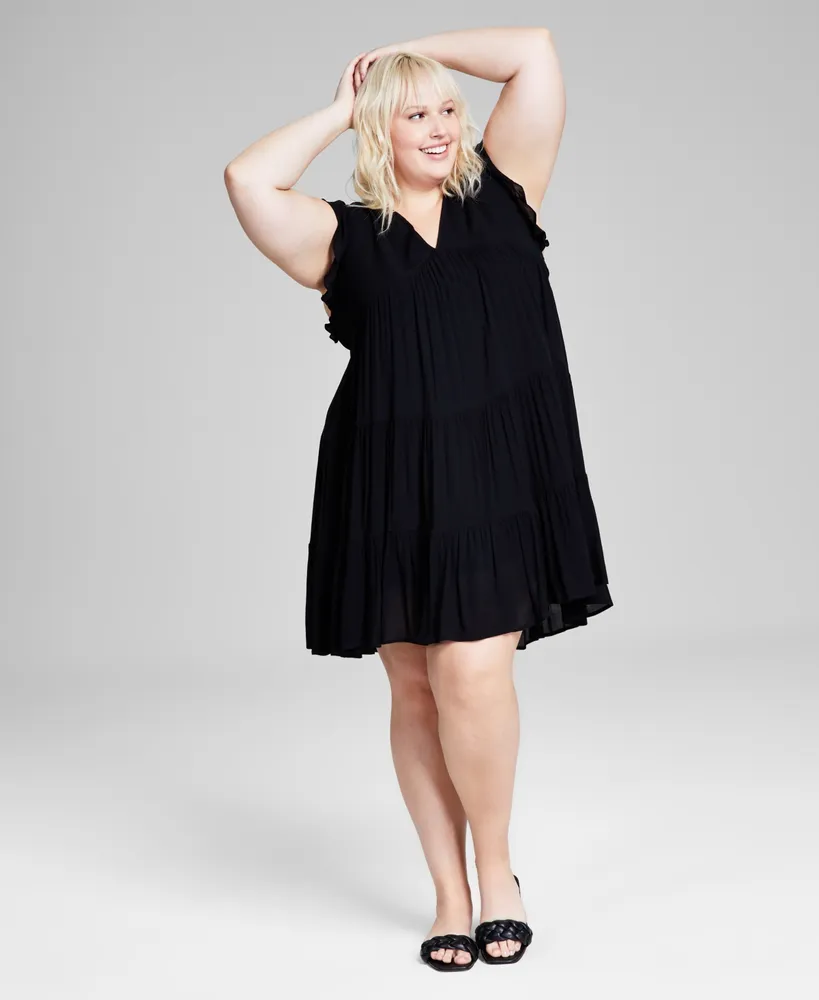 And Now This Trendy Plus Size Tiered Maxi Dress - Macy's