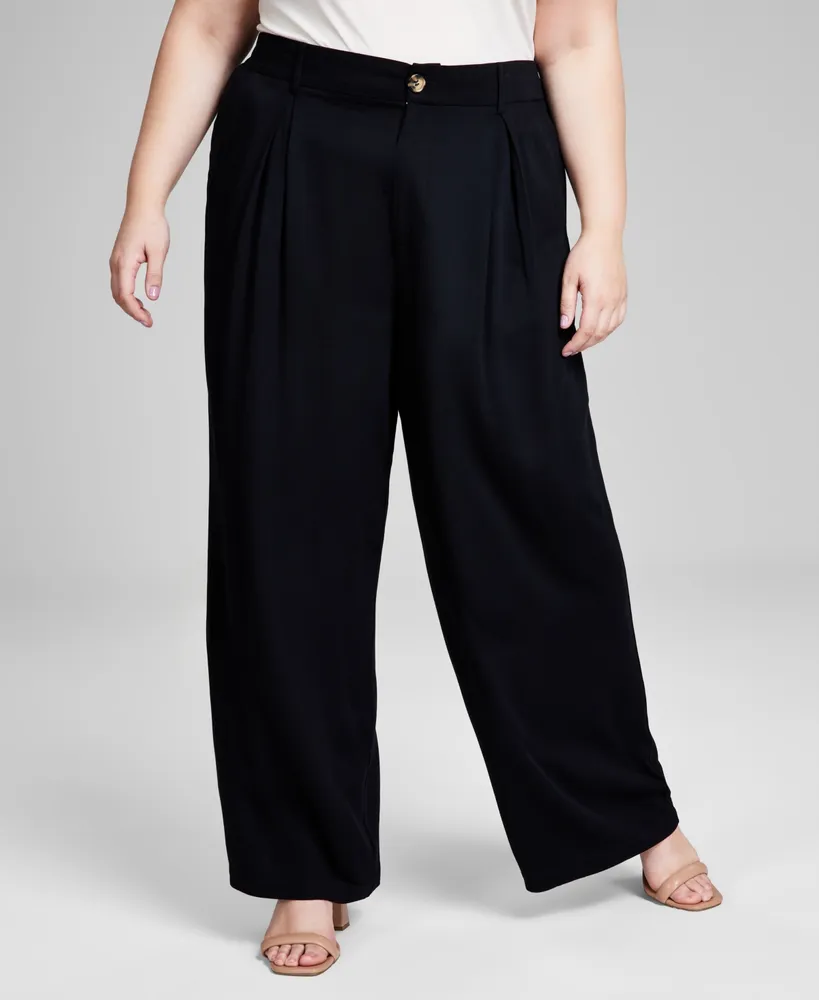 And Now This Trendy Plus Easy Wide-Leg Trousers