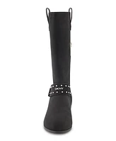 Dkny Little Girls Ellie Studded Strap Tall Riding Boots