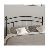 Merrick Lane Kildare Queen Metal Headboard Contemporary Arched Headboard With Adjustable Rail Slots