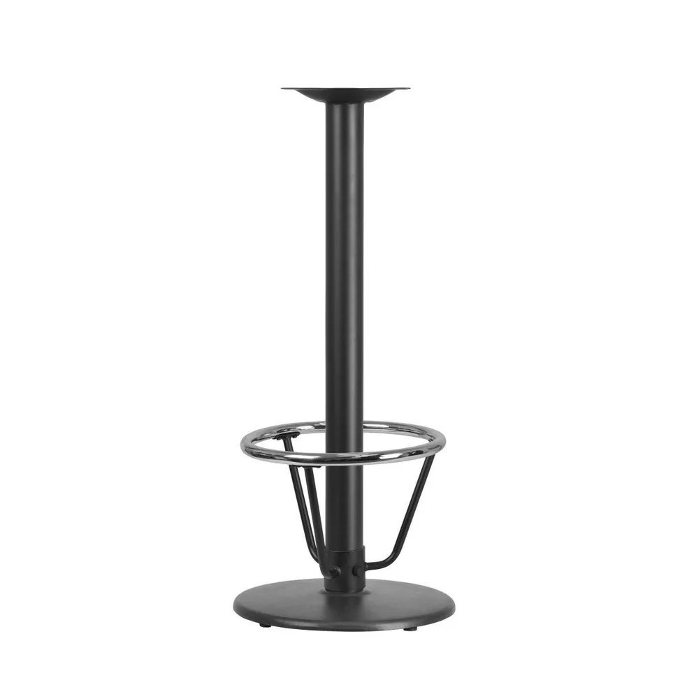 Emma+Oliver 18'' Round Restaurant Table Base With 3'' Dia. Bar Height Column And Foot Ring