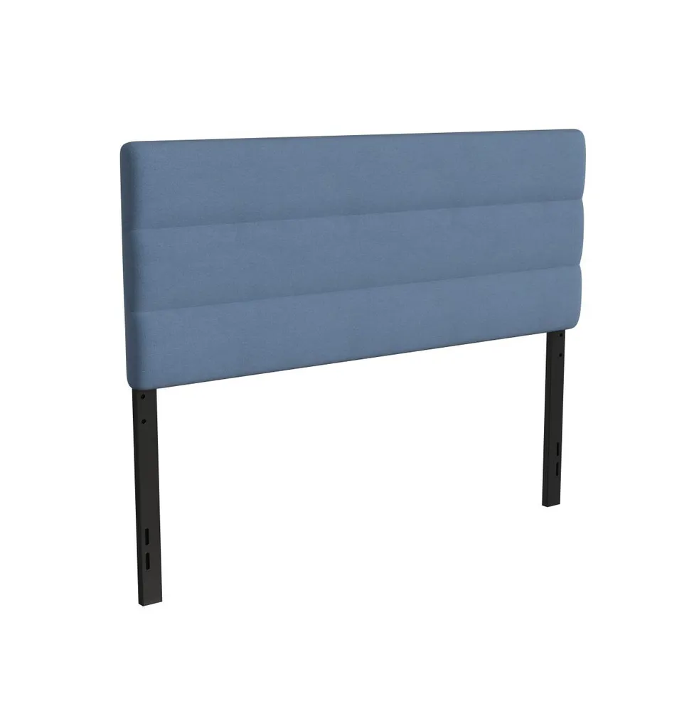 Merrick Lane Coppola Queen Headboard With Tufted Upholstery And Powder Coated Metal Frame