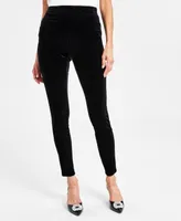 I.n.c. International Concepts Women's Velvet Non-Seam Skinny Leggings, Created For Macy's