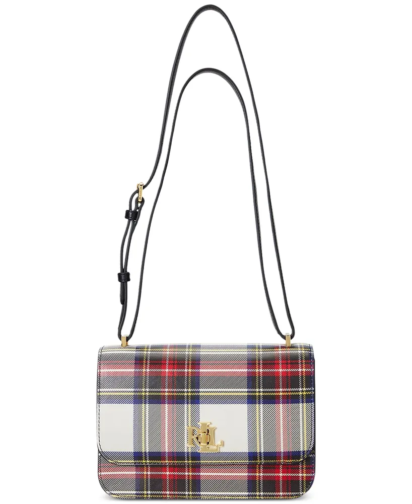 Lauren Ralph Lauren Plaid Nappa Leather Small Sophee Bag