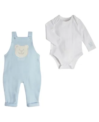Guess Baby Boys Bodysuit and Heavy Knit Jersey Overall, 2 Piece Set