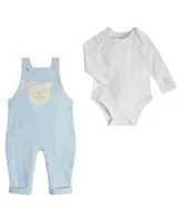 Guess Baby Boys Bodysuit and Heavy Knit Jersey Overall, 2 Piece Set