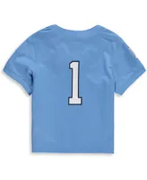 Toddler Boys and Girls Jordan #1 Carolina Blue North Tar Heels Team Replica Football Jersey