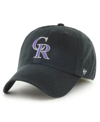Men's '47 Brand Black Colorado Rockies Franchise Logo Fitted Hat
