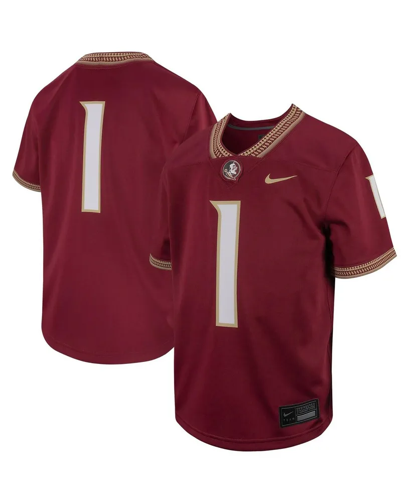 Big Boys Nike #1 Garnet Florida State Seminoles Football Game Jersey