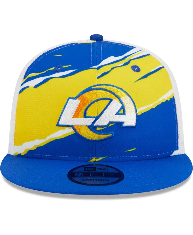 Men's New Era Royal Los Angeles Rams Tear Trucker 9FIFTY Snapback Hat