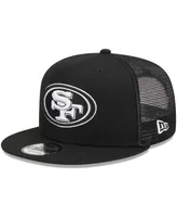 Men's New Era Black San Francisco 49ers Main Trucker 9FIFTY Snapback Hat