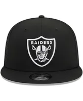 Men's New Era Black Las Vegas Raiders Main Trucker 9FIFTY Snapback Hat