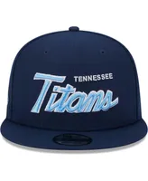 Men's New Era Navy Tennessee Titans Main Script 9FIFTY Snapback Hat