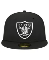 Men's New Era Black Las Vegas Raiders Main 59FIFTY Fitted Hat