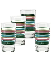 Fiesta Tropical Stripes 7-Ounce Juice Glass, Set of 4