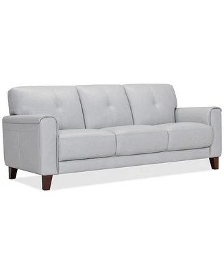 Closeout! Ashlinn 84" Pastel Leather Sofa, Created for Macy's