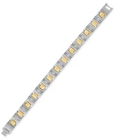 Men's Diamond Watch Link Bracelet (1/2 ct. t.w.) in Stainless Steel and Gold-Tone Ion-Plate