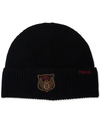 Polo Ralph Lauren Men's Wool Ribbed Patch Beanie