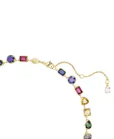 Swarovski Gold-Tone Stilla Multicolor Crystal All Around Necklace, 15" + 2-3/4" extender