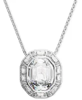 Swarovski Mesmera Silver-Tone Crystal Pendant Slider Necklace, 29-1/2"