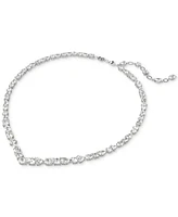 Swarovski Silver-Tone 2-Pc. Set Mesmera Crystal Drop Earrings & Necklace, 15" + 2" extender
