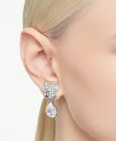 Swarovski Silver-Tone Disney Minnie Mouse Crystal Drop Earrings