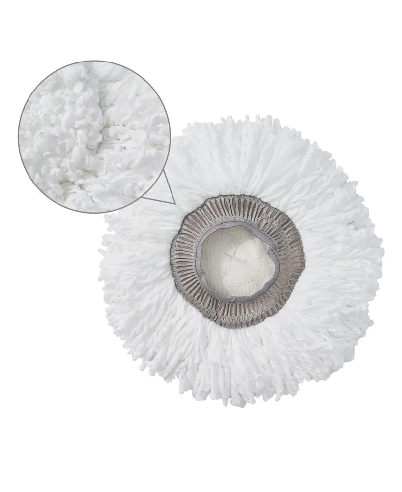 True & Tidy 2-Piece Round Mop Pad Replacement Set for Spray-360 Clean Everywhere Spray Mop Kit