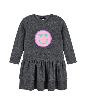 Andy & Evan Toddler Girls / Hacci Dress w/Sequin Graphic
