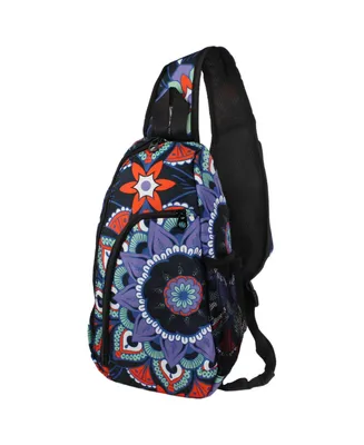 World Traveler Geometric 14-Inch Trendy Crossbody Bag for Women