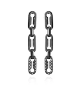 Vince Camuto Hematite-Tone Link Dangle Drop Earrings