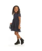 Andy & Evan Toddler Girls Toddler/Child Navy Holiday Dress