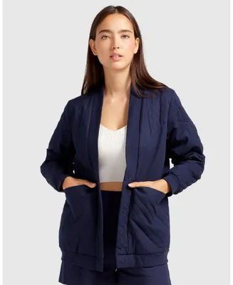 Belle & Bloom Women's Over It Quilted Bomber