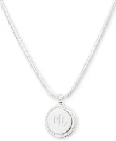 Lauren Ralph Lauren Logo 16" Pendant Necklace in Sterling Silver