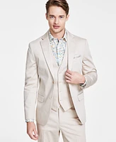 Bar Iii Men's Slim-Fit Cotton Stretch Solid Suit Jacket, Created for Macy's