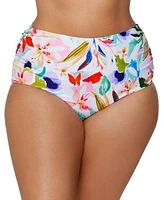 Raisins Curve Plus Keiora Printed Tummy-Control Bikini Bottoms