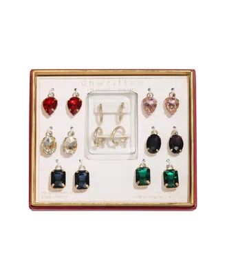 Unwritten Multi-Color Glass Mix and Match Hoop Earring Set